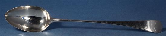 A large George III silver basting spoon, Length 12 ¾”/325mm Weight: 4.6oz/129grms
